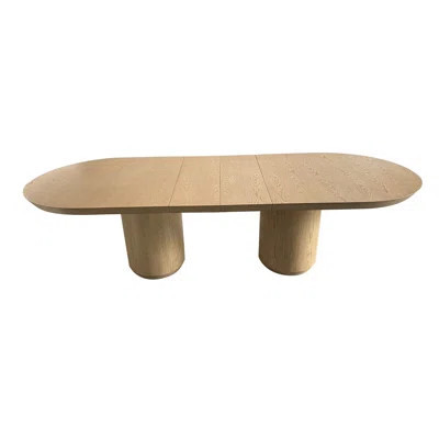 Cromwell 108" Dining Table  Raw Oak Wood Finish, Modern Design | Perigold