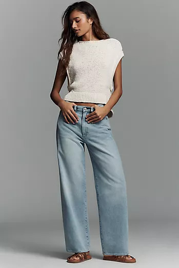 Pistola Kacey High-Rise Cuffed Boyfriend Jeans | Anthropologie (US)
