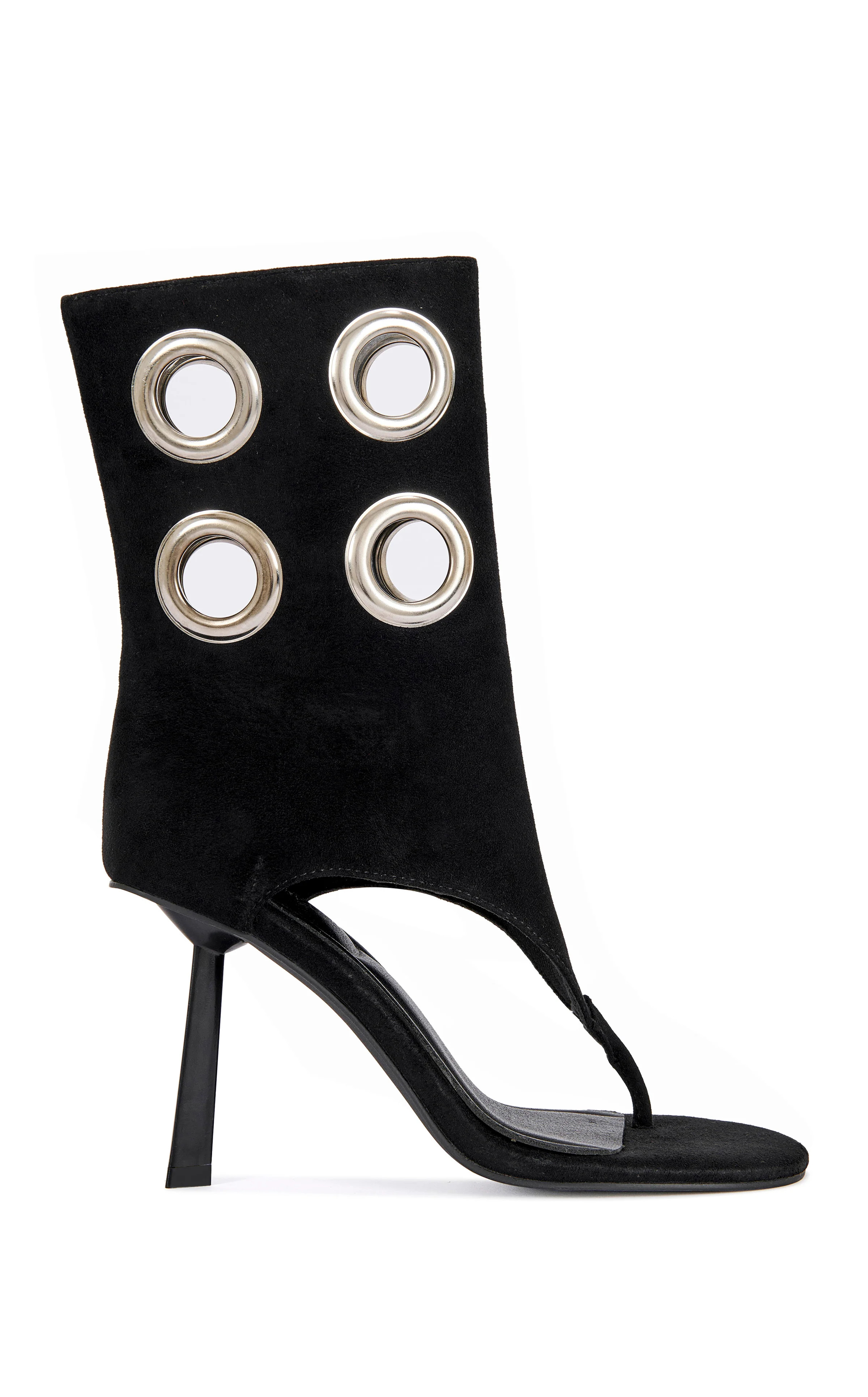 BAINA-BLACK STILETTO SANDAL BOOTIE | Azalea Wang