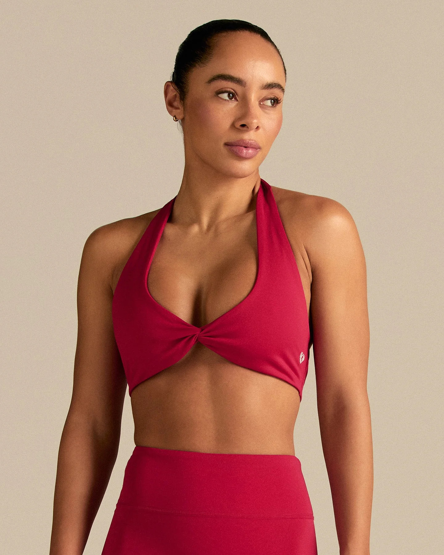Women's Best - US Essential Twist Front Halter Bra | Strawberry Kiss - Shop | Shop.app