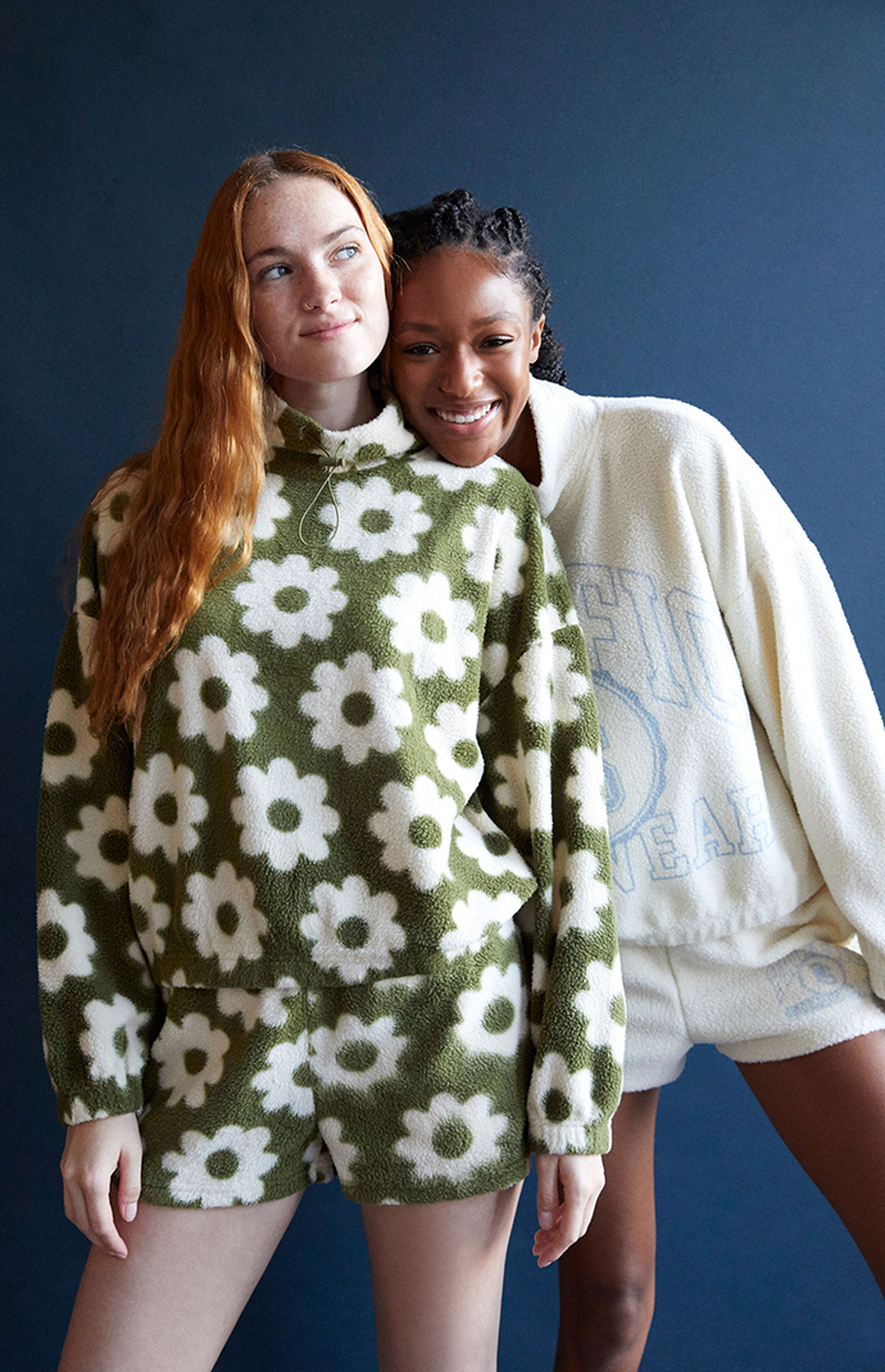 PacSun Floral Fleece Funnel Neck Sweatshirt | PacSun | PacSun