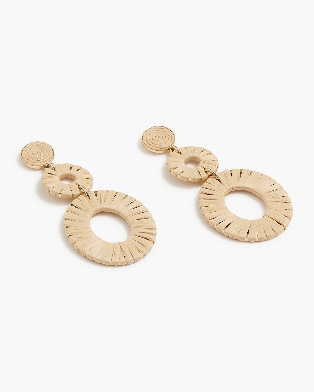 Straw-wrapped drop earrings | J.Crew Factory