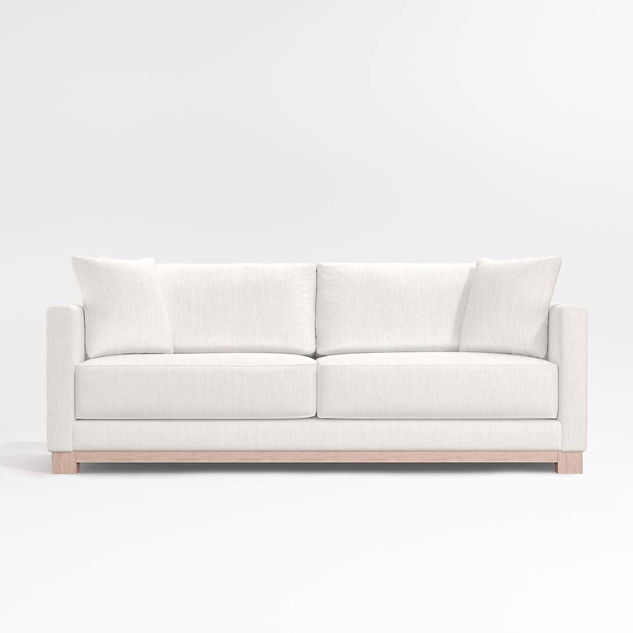 Gather Wood Base Sofa 89" + Reviews | Crate & Barrel | Crate & Barrel