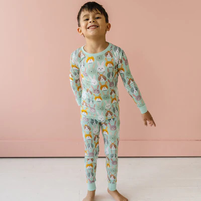 Boho Bunnies Bamboo Viscose Zippy | Little Sleepies
