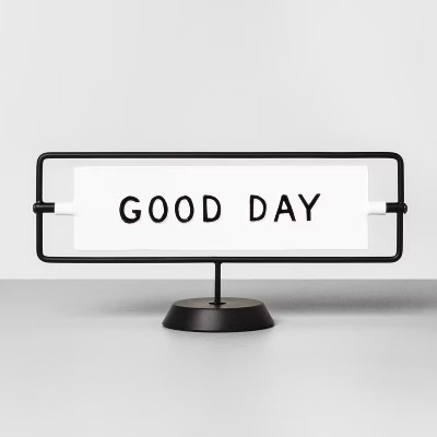 Good Day / Good Night Reversible Sign Sour Cream - Hearth & Hand™ with Magnolia | Target