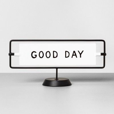 Good Day / Good Night Reversible Sign Sour Cream - Hearth & Hand™ with Magnolia | Target