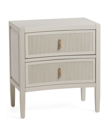 24in Curved 2 Drawer Side Table | Bedroom | Marshalls | Marshalls