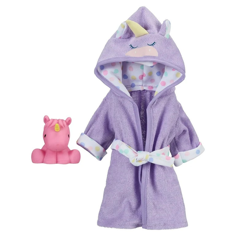 My Sweet Love Unicorn Robe & Bath Toy Set for Doll | Walmart (US)