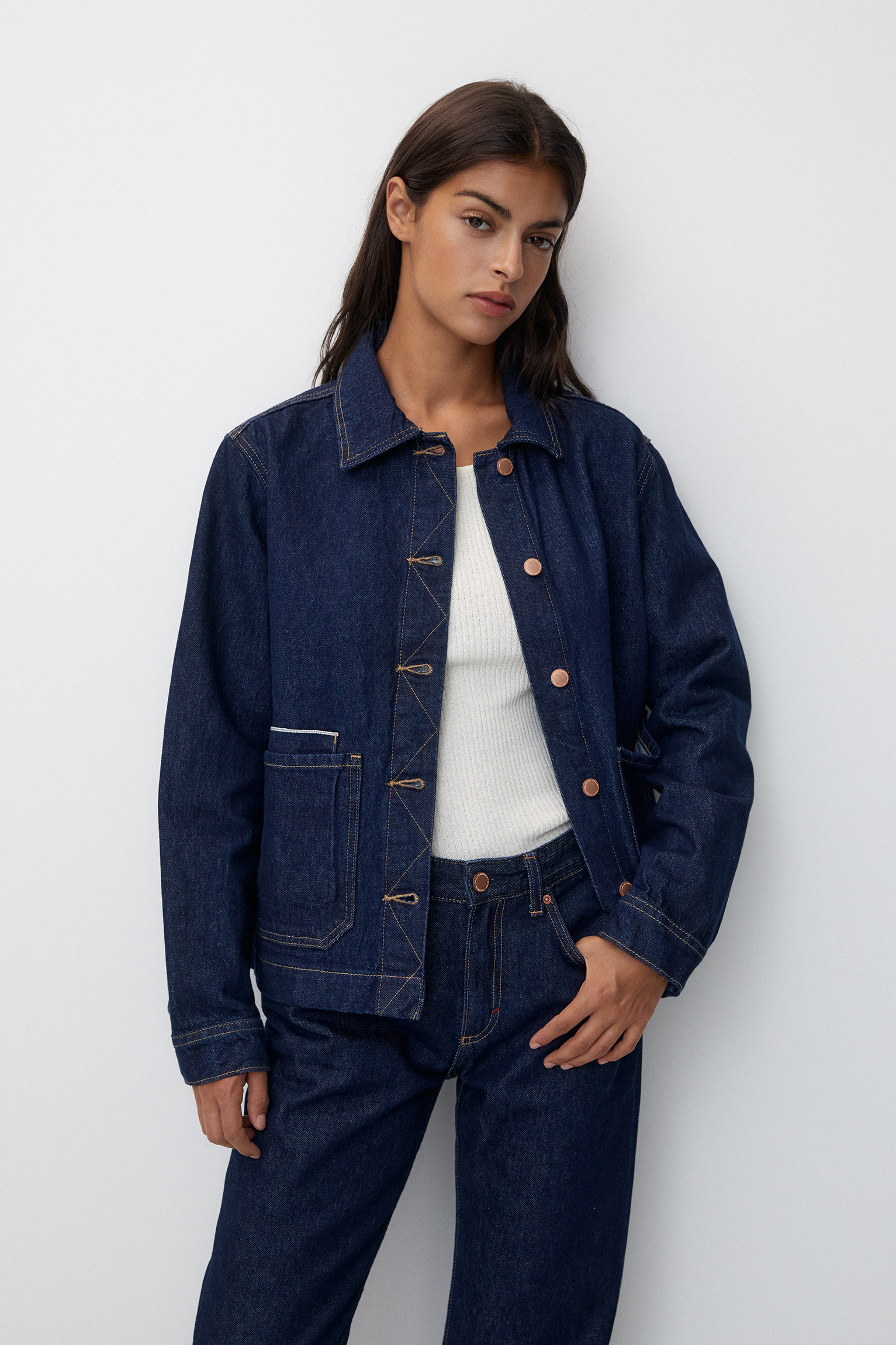 Denim worker jacket | PULL and BEAR UK