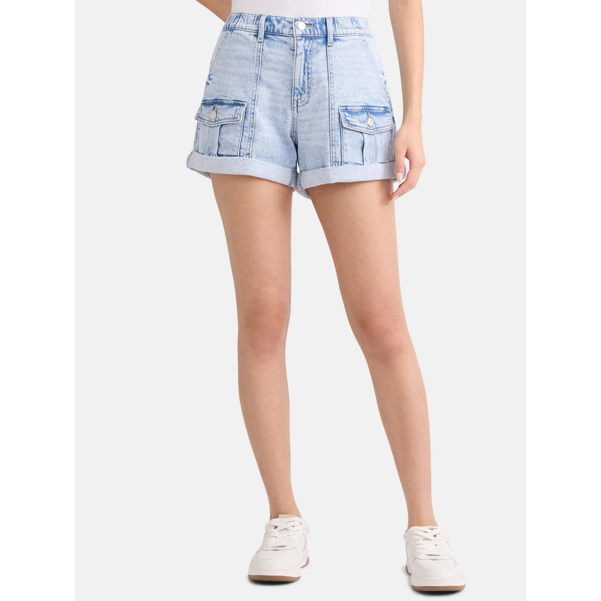 Time and Tru Women's Utility Short, 4" Inseam, Size Range 2-20 - Walmart.com | Walmart (US)