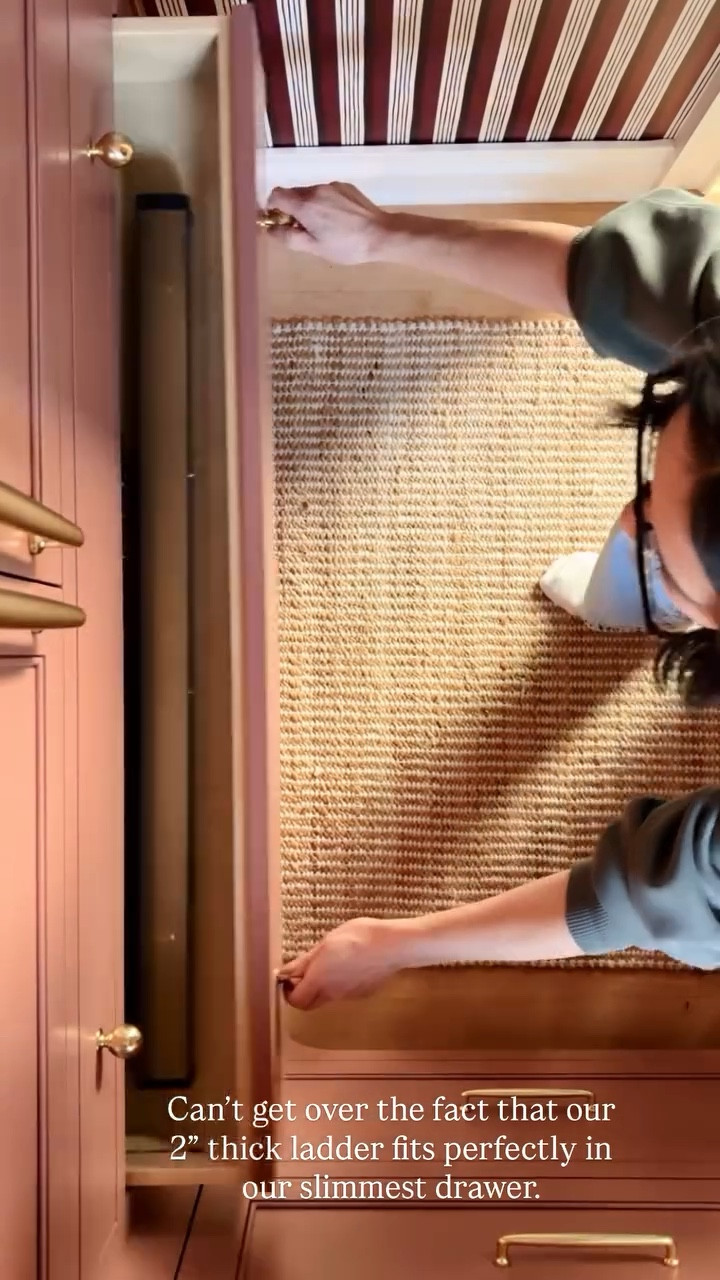 Can’t get over the fact that our 2” thick ladder fits perfectly in our slimmest drawer.