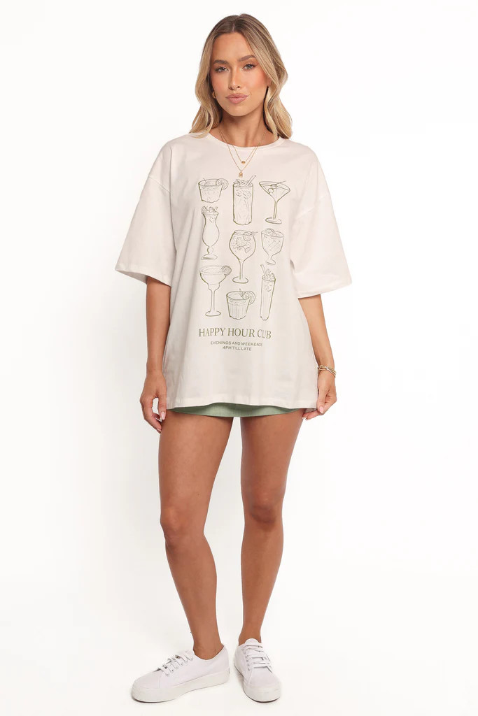 Happy Hour Tee - White | Petal & Pup (US)