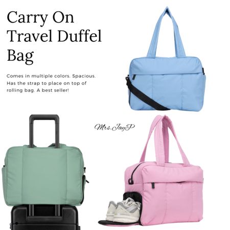 Carry on Travel Duffel Bag. Comes in multiple colors. Spacious travel. Great for a weekend trip. #travelessentials #springbreak

#LTKFind #LTKtravel #LTKitbag