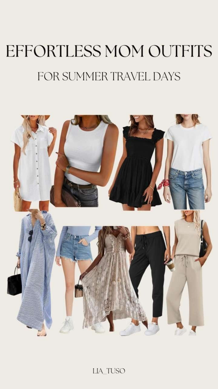 Effortless Mom Outfits For Summer Travel Days

#MomOutfitsForSummer #MomOutfits #TravelOutfits 

 #LTKStyleTip #LTKTravel