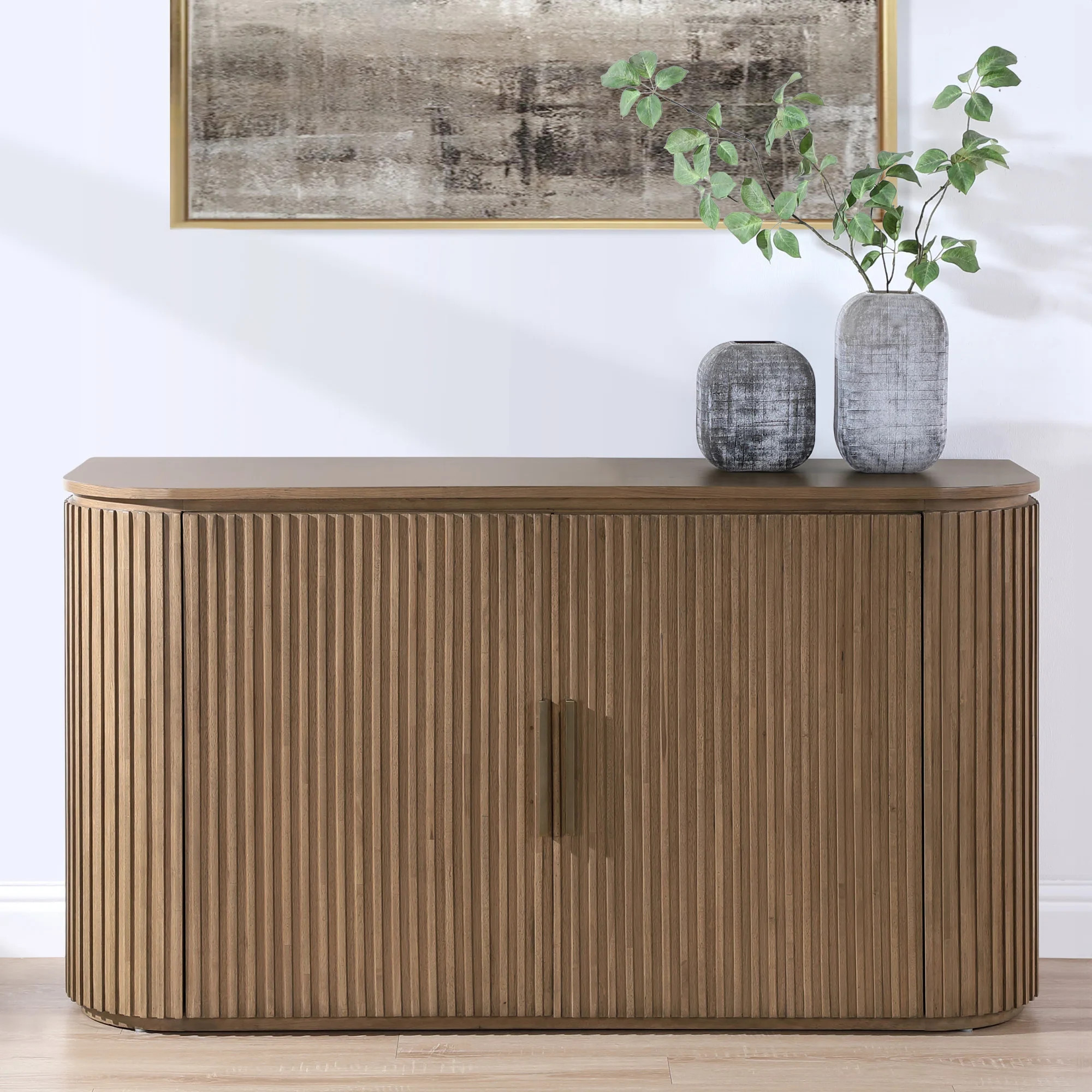 Fiammetta 60'' Wide Oak Wood Sideboard, Storage Server | Wayfair North America