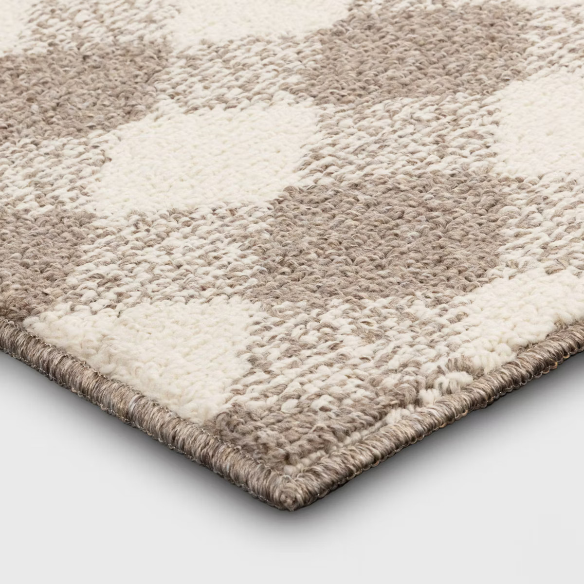 Gingham Washable Rug Heathered Gray/Ivory - Threshold™ | Target
