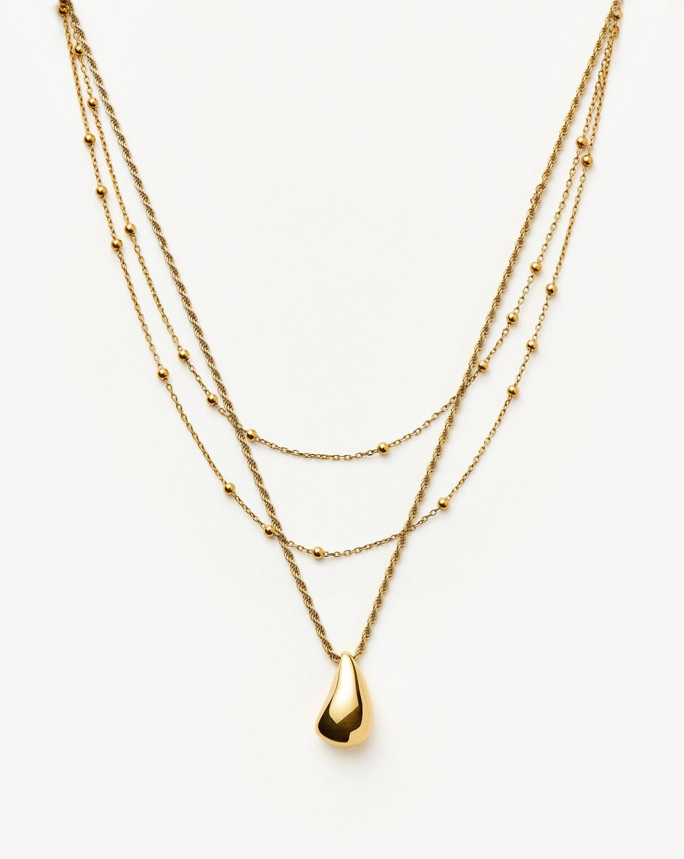 Savi Droplet Pendant & Double Gold Necklace Set | Missoma US | Missoma US