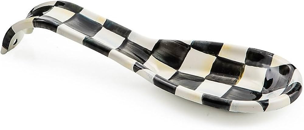 MACKENZIE-CHILDS Enamel Spoon Rest, Kitchen Utensil Rest and Spoon Holder, Kitchen Decor, Black-a... | Amazon (US)