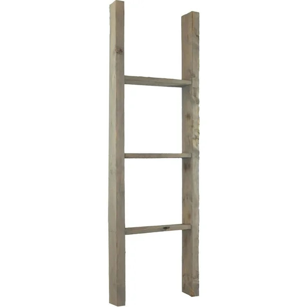 15"W x 48"H x 3 1/2"D Vintage Farmhouse 3 Rung Ladder, Barnwood Decor Collection, Reclaimed Grey | Walmart (US)