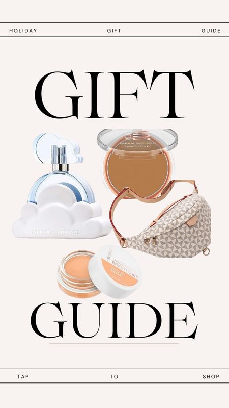 Gift Guide for teens. Perfumes. Ariana grande. Makeup. Bronzer. Concealer. Bags  

#LTKGiftGuide #LTKHoliday #LTKstyletip