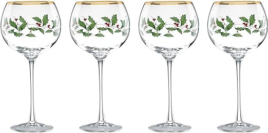 Lenox Holiday 4-Piece Wine Glass Set, 16 fl.oz. | Amazon (US)