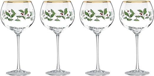 Lenox Holiday 4-Piece Wine Glass Set, 16 fl.oz. | Amazon (US)