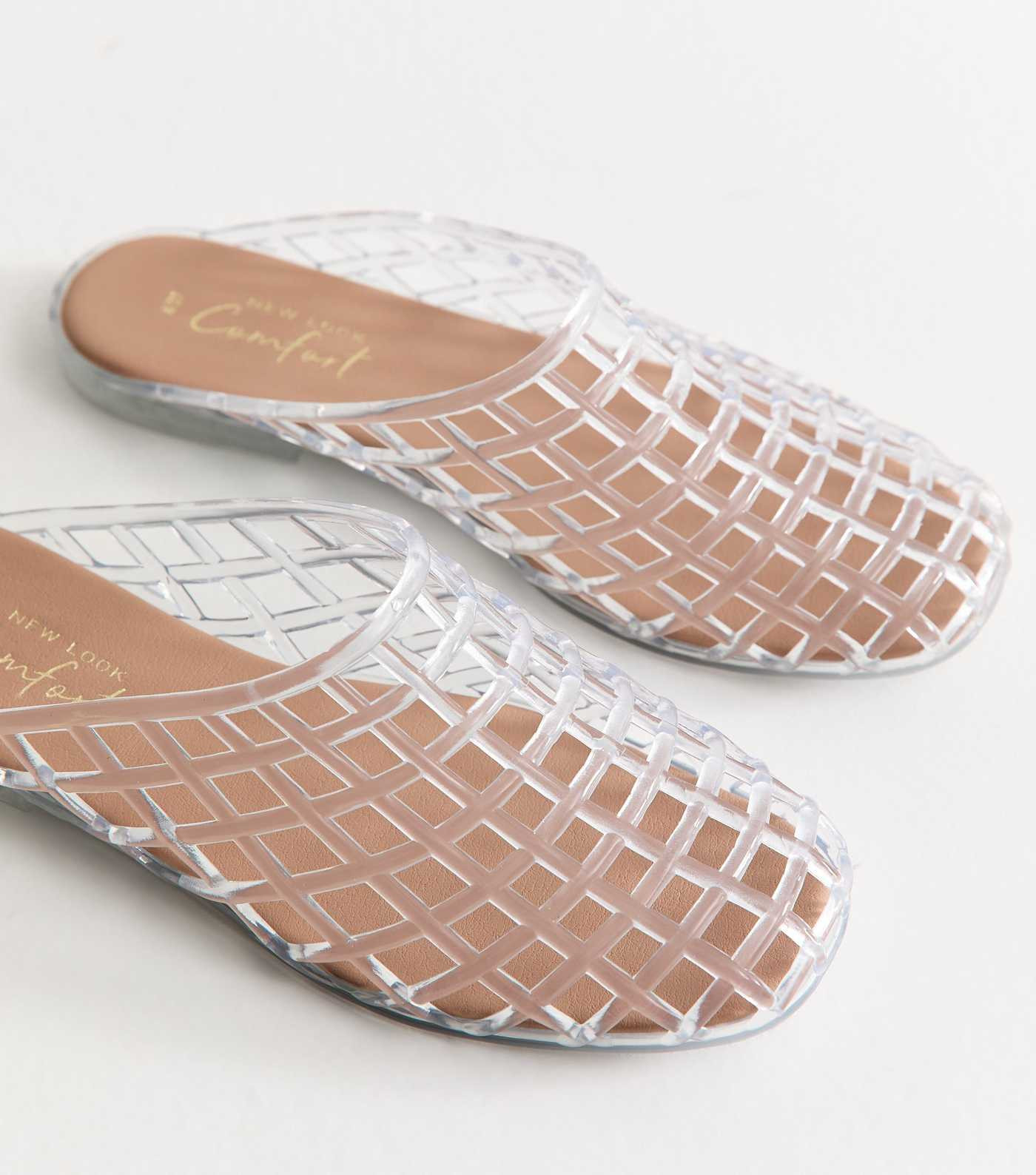 Clear Lattice Jelly Mules | New Look | New Look (UK)