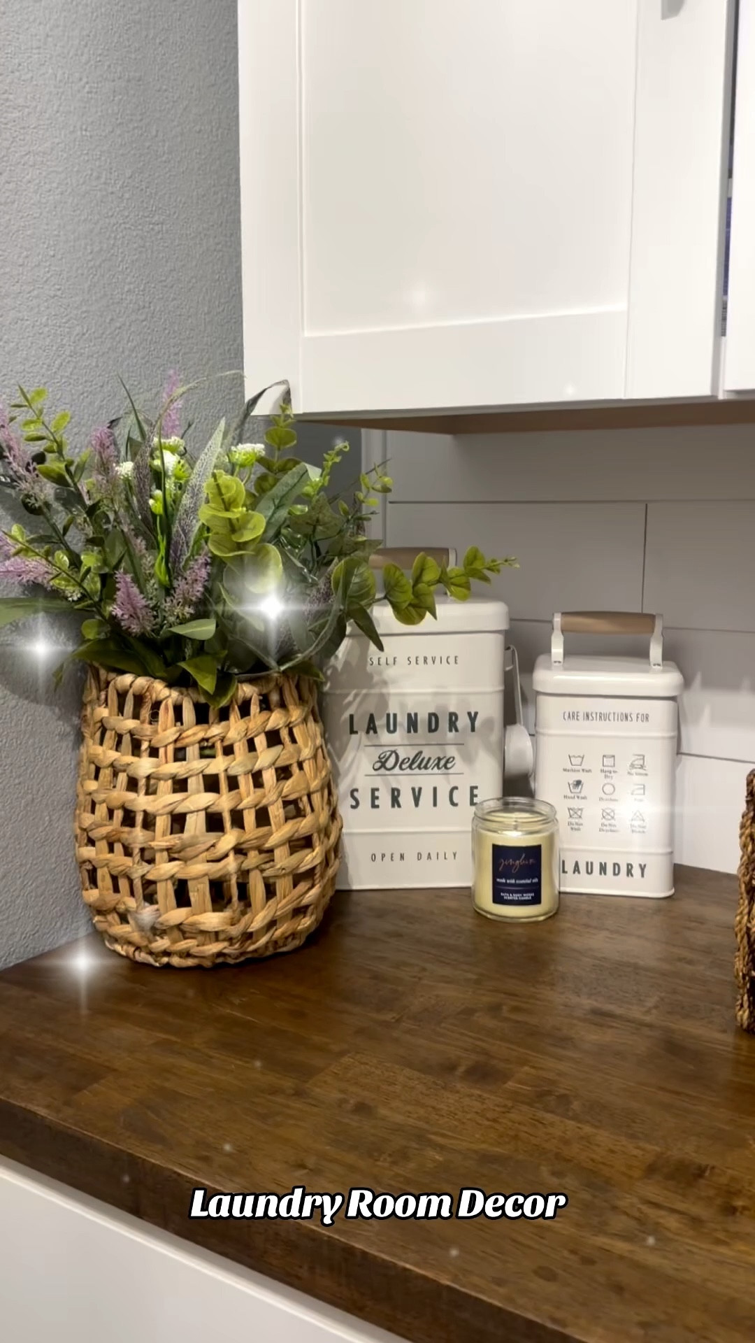 Laundry room, but make it functional and pretty 🧺✨

The Better Homes & Gardens 2-piece metal laundry storage set is the perfect mix of style and practicality. These holders keep washing powder or pods neatly stored and easy to access.

I finished the look with a matching basket and added a floral pick for a soft, decorative touch 🌸

🔗 These items are linked ⬇️

#LaundryRoomInspo #HomeOrganization #LaundryRoomDecor #BetterHomesAndGardens #FunctionalHome



#LTKHome