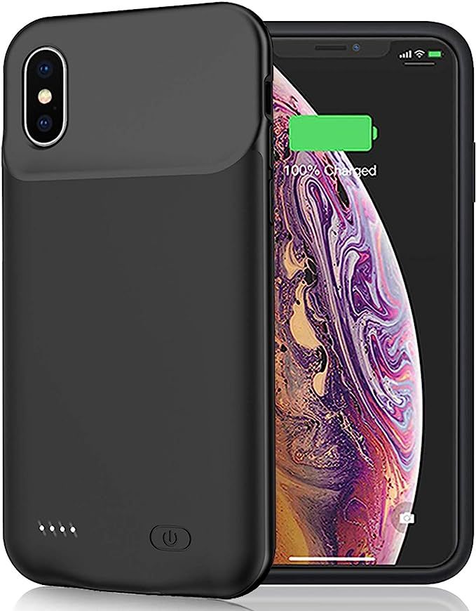 iPhone Xs Max Battery Case, 10000mAh Portable Rechargeable Battery Pack Charging Case for Apple i... | Amazon (US)