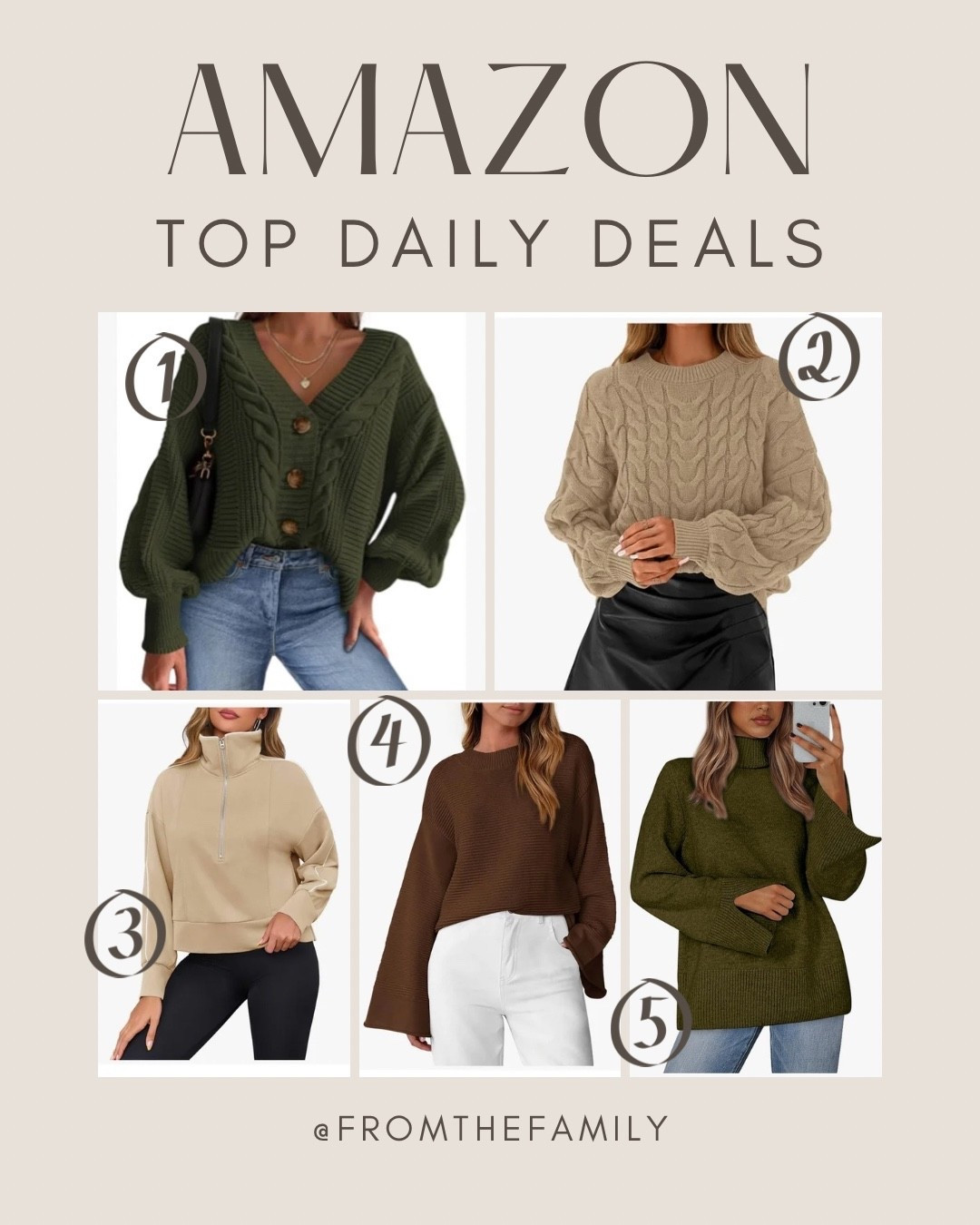 My 5 favorite sweaters of the day! Codes to save more below. Be sure to add at checkout. 
1.  E4GLWM2Q
2. MB7TQDO2
3. S6O62ZAR
4. CZNBHPXV
5. K7GWPMC5 


#LTKFallSale #LTKFindsUnder50 #LTKSeasonal