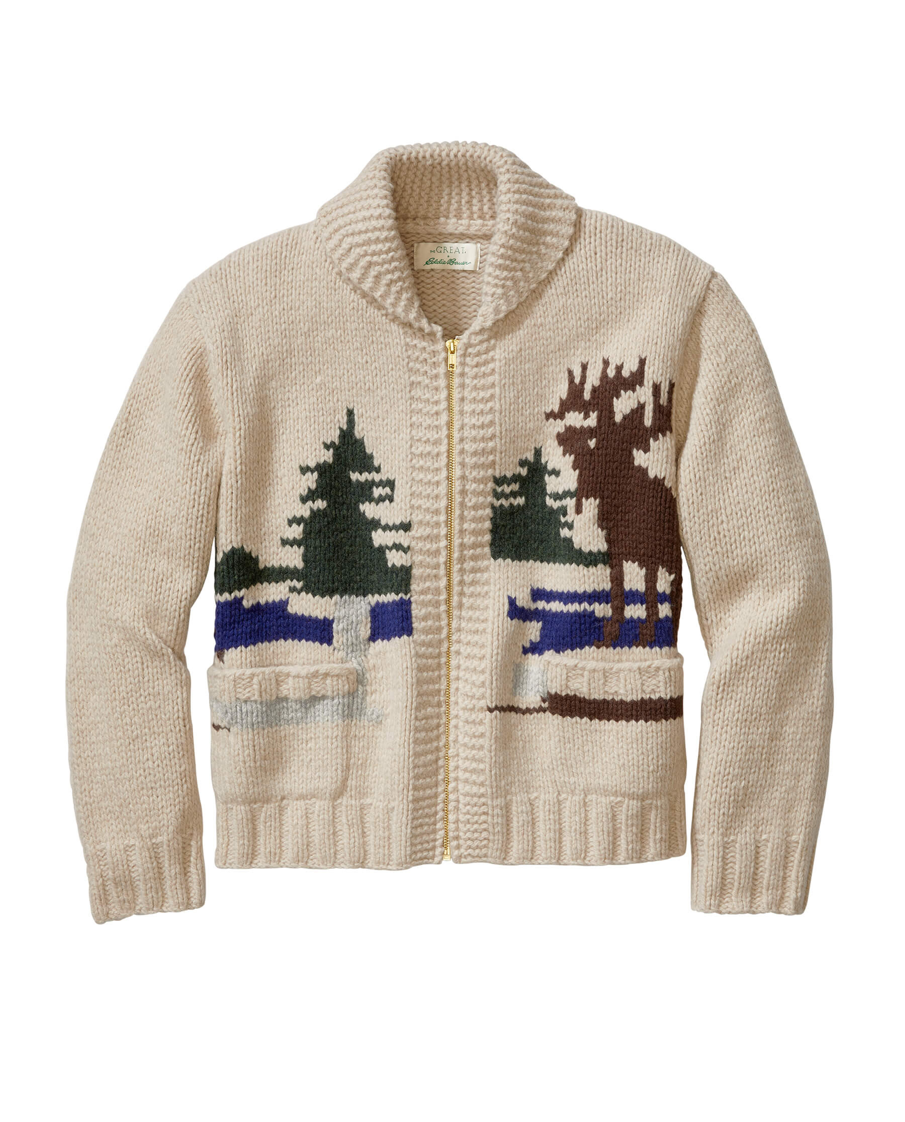 The Great + Eddie Bauer The Hand Knit Camp Fire Sweater. | THE GREAT.