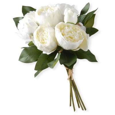 12" White Peony Bundle - National Tree Company | Target