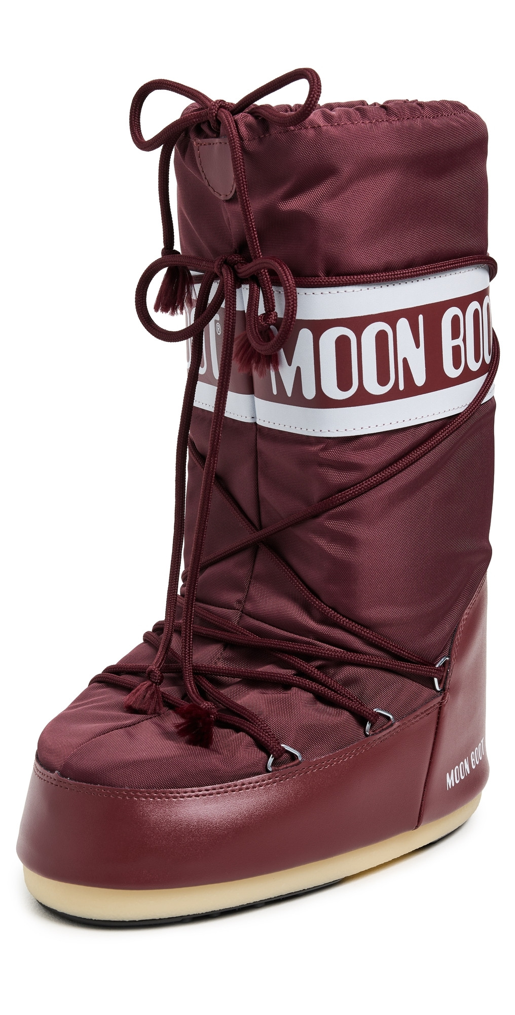 Moon Boot Icon Nylon Boots Burgundy 42/44 | Shopbop