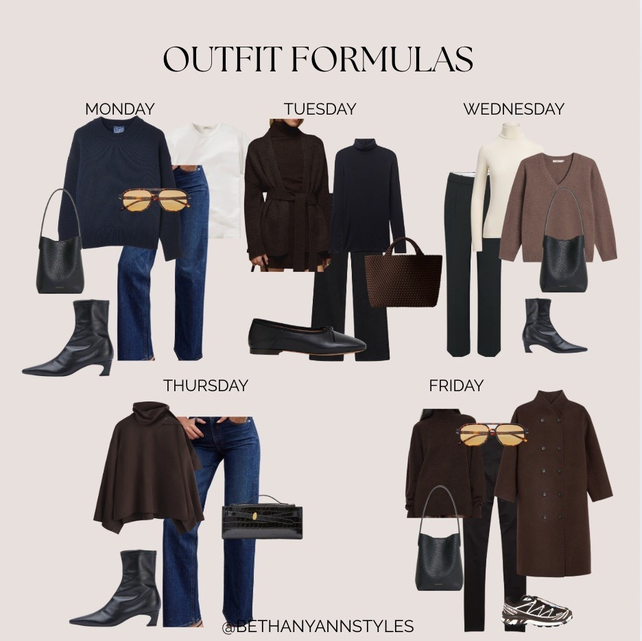 Outfit formulas to try this week! 