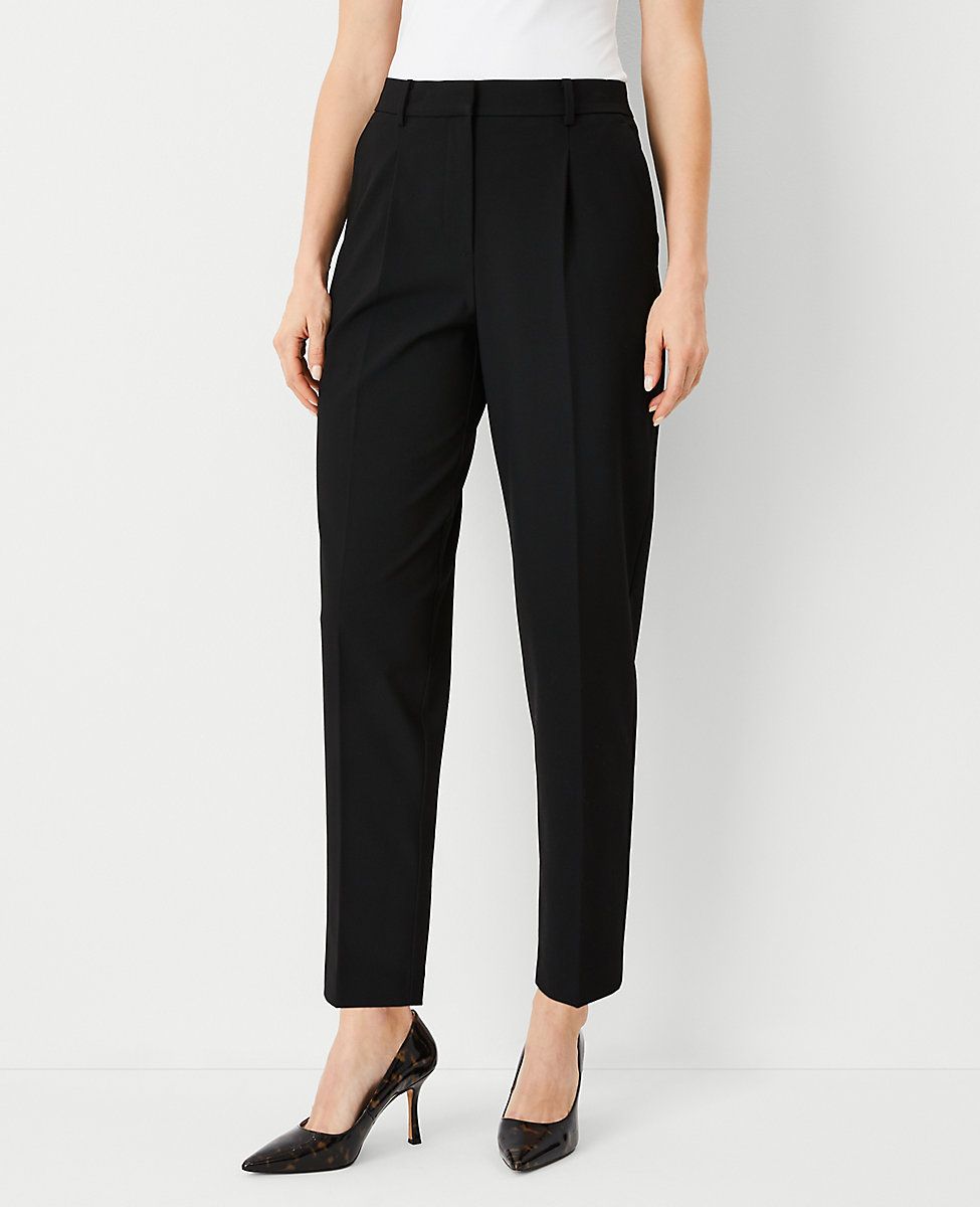 The High Rise Pleated Taper Pant | Ann Taylor (US)