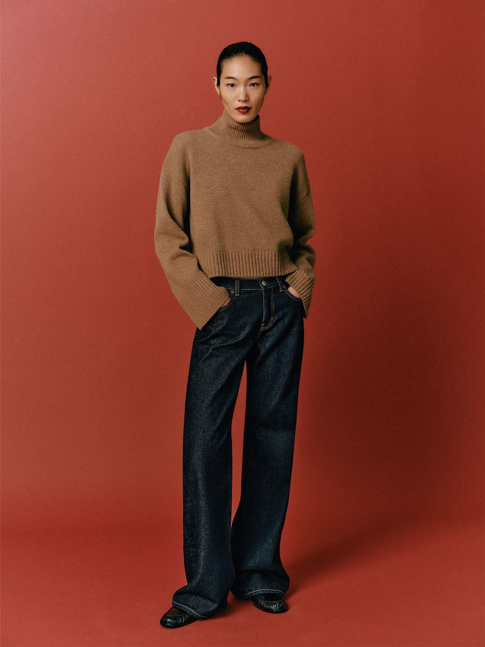 March Regenerative Wool Cropped Turtleneck | Reformation (Global)