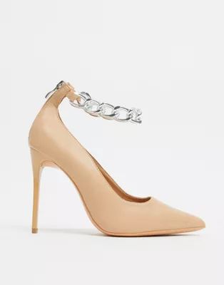 Truffle Collection Stiletto Heeled shoe with chunky chain detail | ASOS (Global)