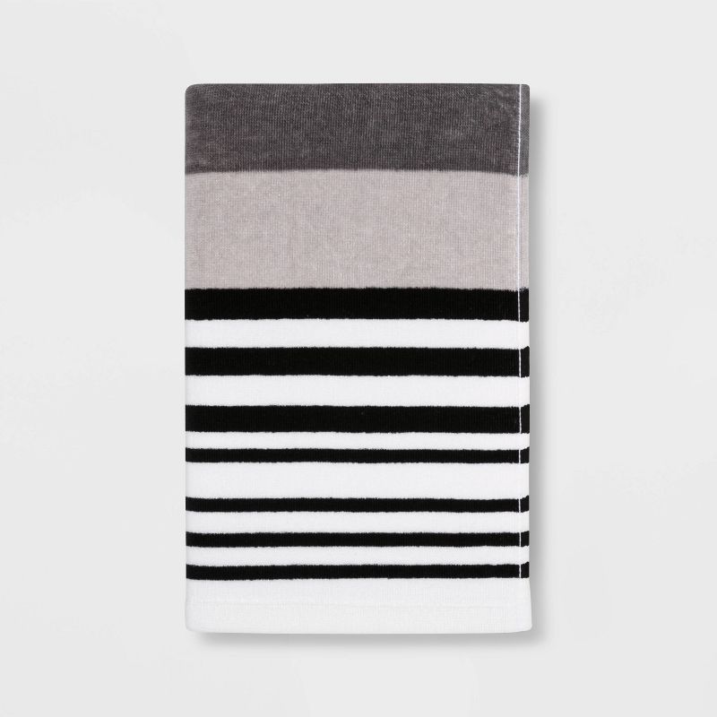 Century Striped Multi Printed Hand Towel Beige - Room Essentials&#8482; | Target