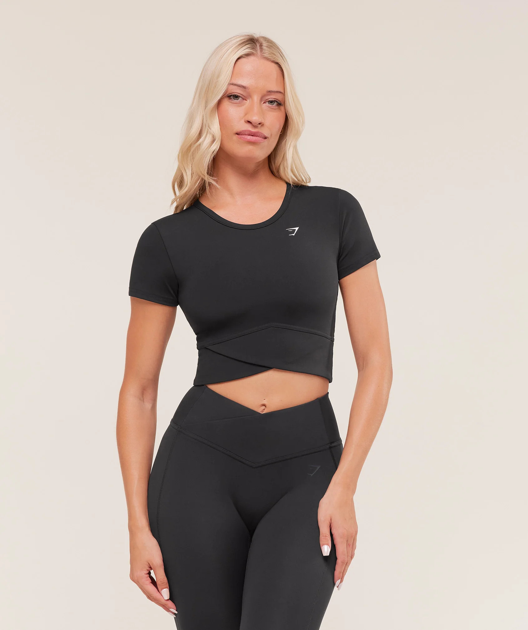 Crossover Midi Top with Shelf | Gymshark UK