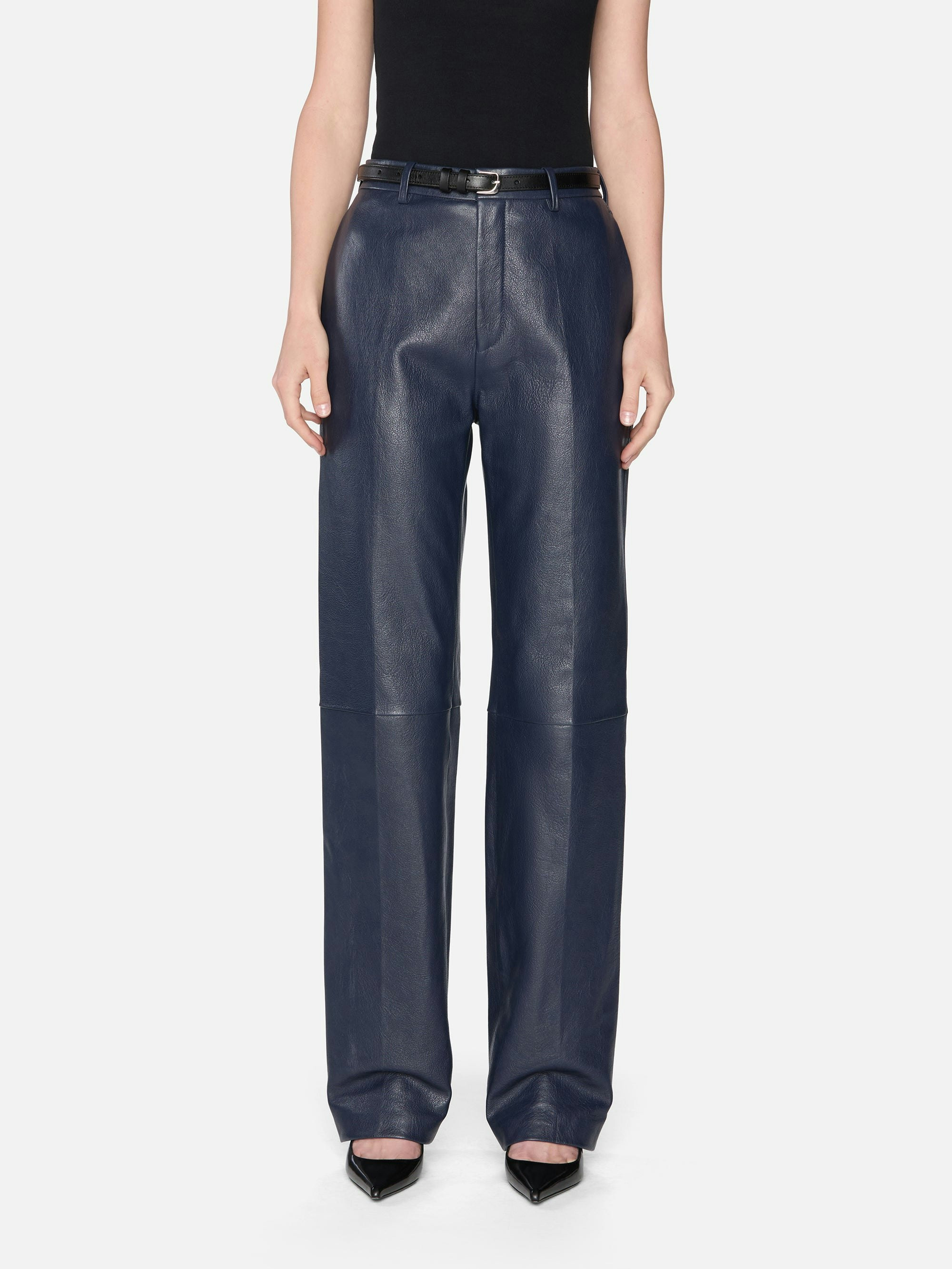 The Leather Trouser -- Dark Indigo | Frame Denim