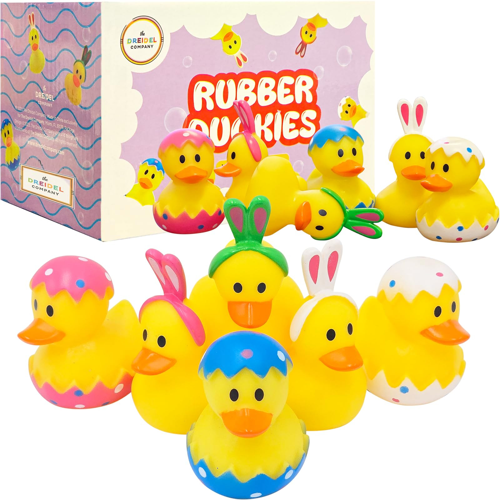 Easter Rubber Duck Toy Bunny Rabbit Pack of Six Duckies for Kids Easter Eggs, Bath Birthday Gifts... | Amazon (US)