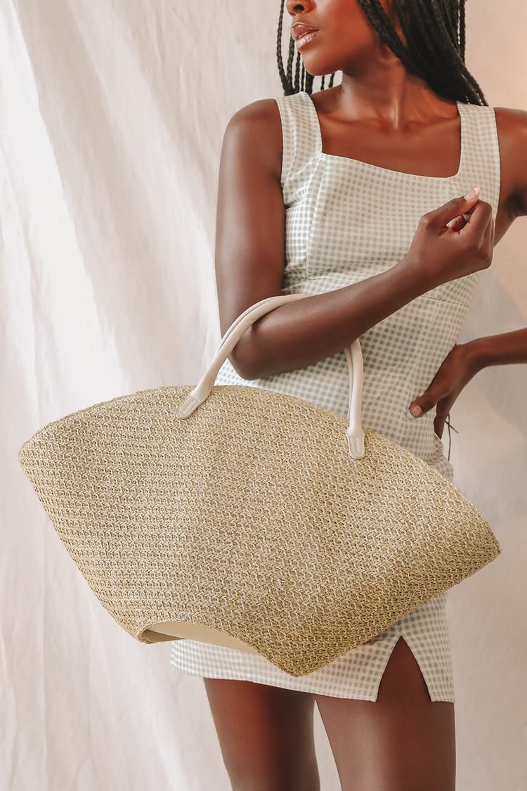 Bring the Chic Beige Woven Oversized Tote Bag | Lulus (US)