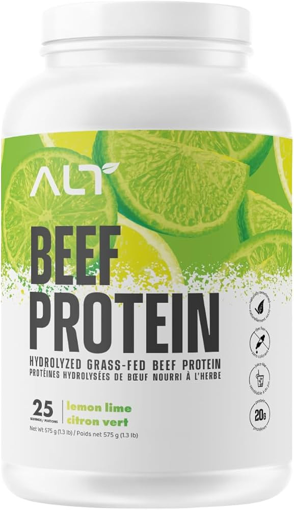 ALT Nutrition Grass-Fed Beef Protein Isolate, Lemon Lime, 25 Servings | Amazon (CA)