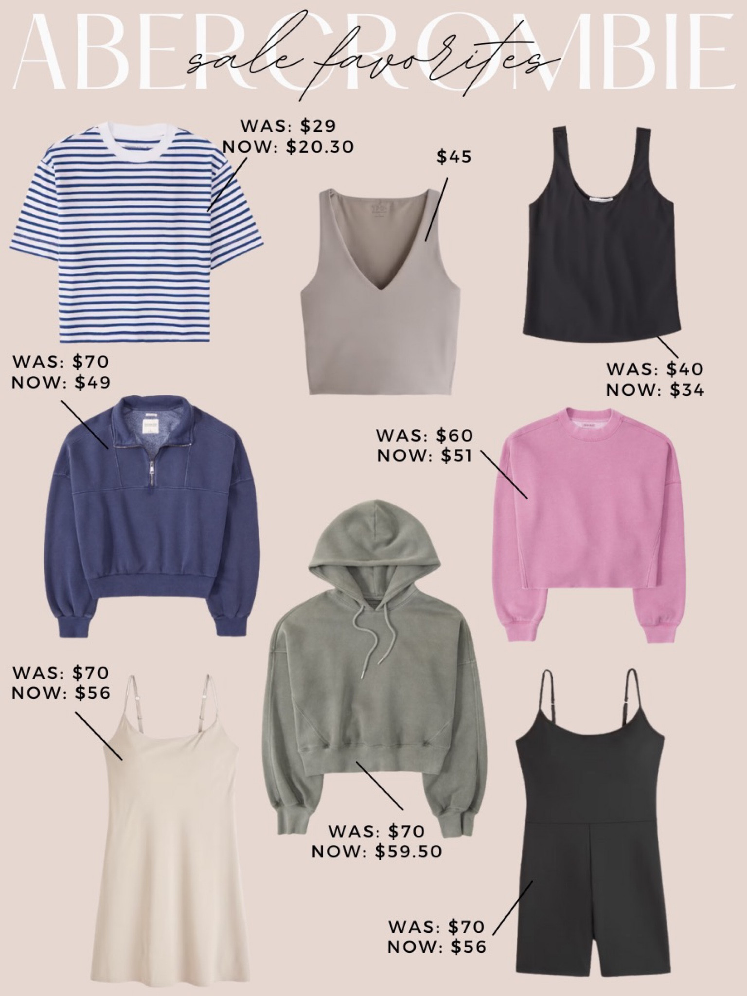 Abercrombie Sale favorites 🤍 

Athleisure, neutral workout wear, tennis dress, silk camisole 

#LTKstyletip #LTKSeasonal #LTKsalealert