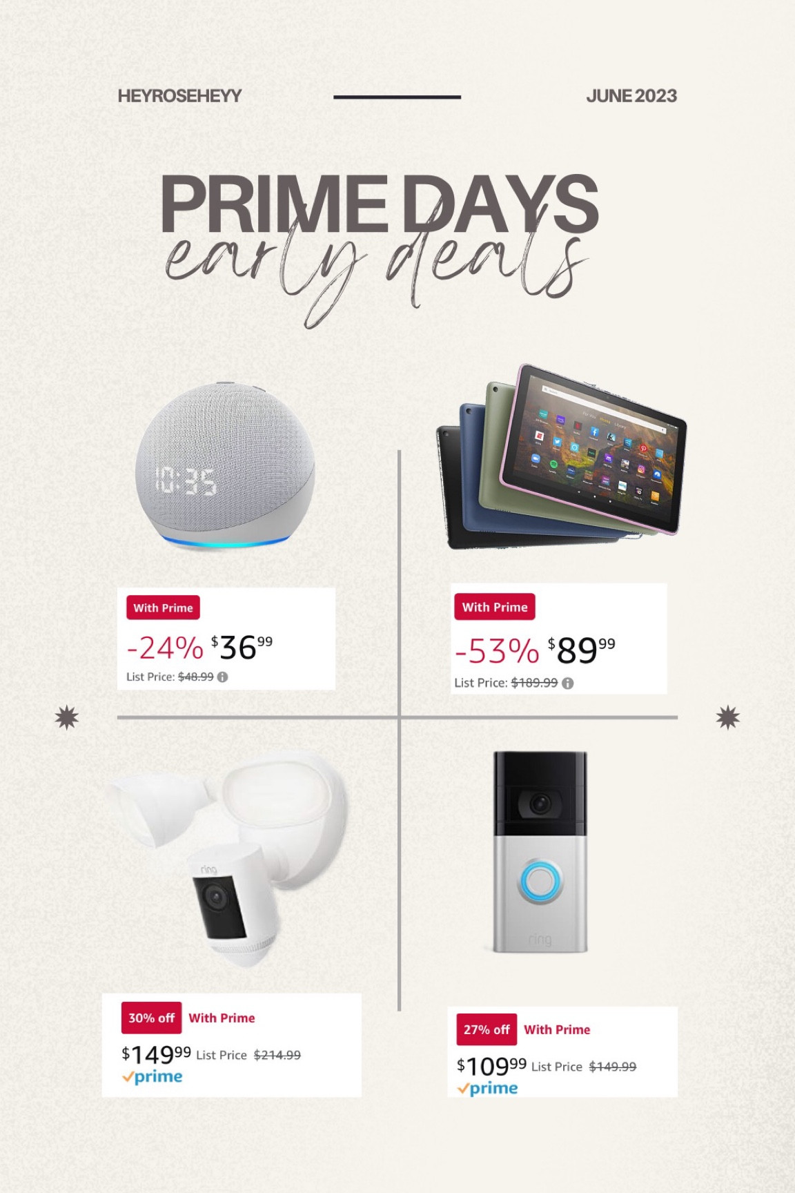 Amazon prime deals // amazon prime day // Alexa // tablets // ring doorbell // home things // sale alert 

#LTKhome #LTKsalealert #LTKxPrimeDay