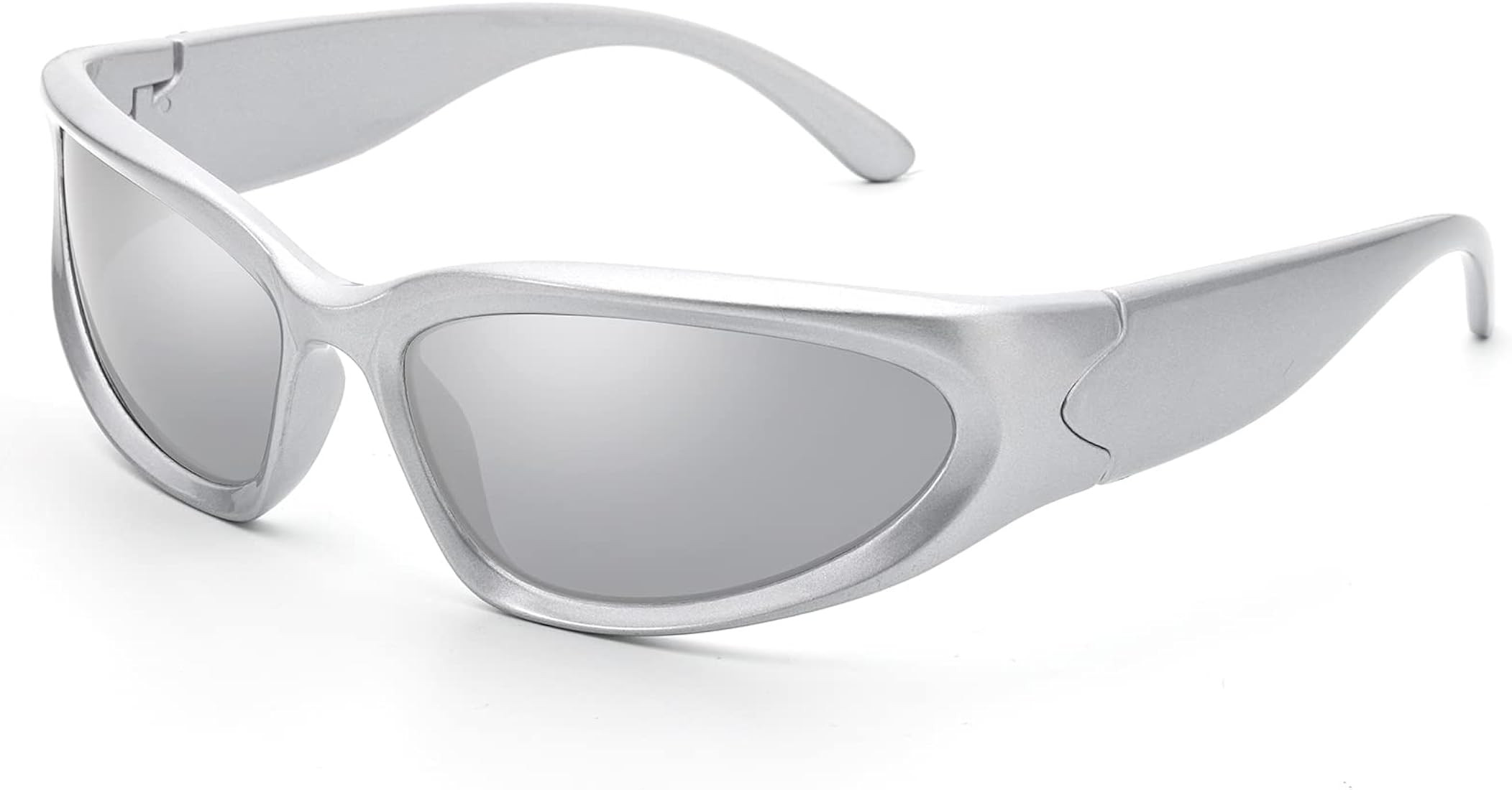 LIKSMU Wrap Around Street Fashion Sunglasses for Women Men Swift Oval Trendy Shades | Amazon (US)