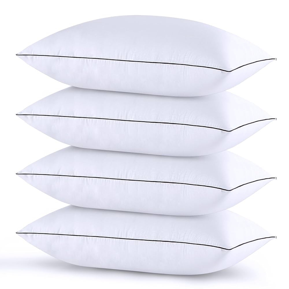 HUXMEYSON Pillows Standard Size Set of 4, Bed Pillows Set of 4, Down Alternative Luxury Hotel Pil... | Amazon (US)