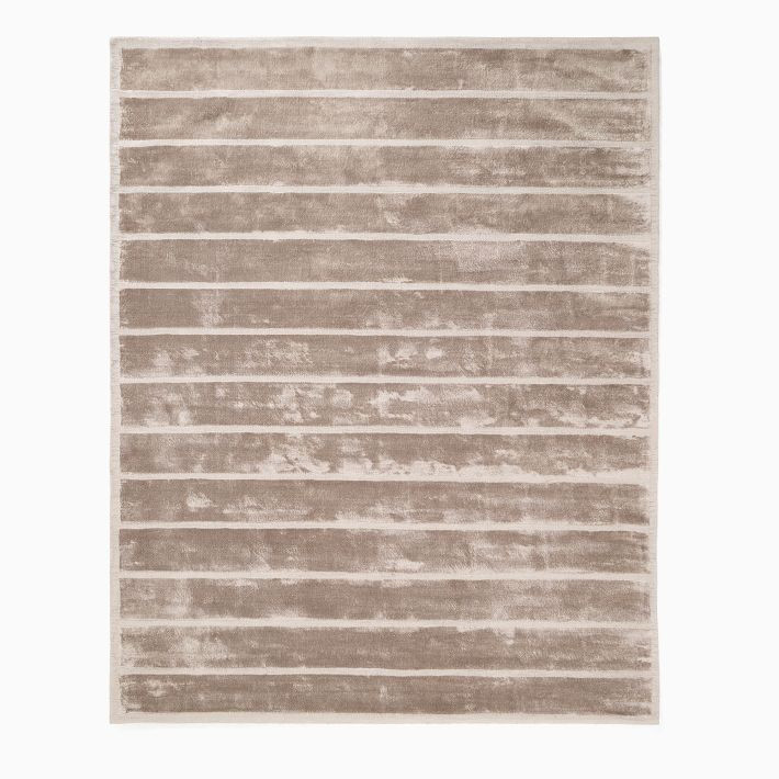 Modern Bands TENCEL™ Rug | West Elm (US)