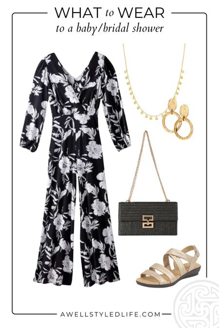 Baby Shower/Bridal Shower Outfit Inspiration	

Soft Surroundings jumpsuit and earrings, shoes, handbag and necklace from Amazon.

#fashion #fashionover50 #fashionover60 #springfashion #summerfashion #bridalshoweroutfit #babyshoweroutfit #springevent #summerevent #softsurroundings #talbots #amazon #amazonfashion

#LTKStyleTip #LTKOver40 #LTKParties