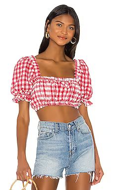 Montce Swim Marcela Bikini Top in Red Gingham from Revolve.com | Revolve Clothing (Global)